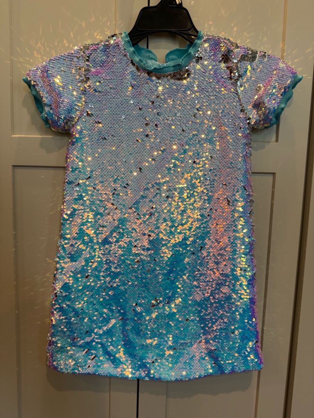 Lola + The Boys Blue Sequined Party Dress